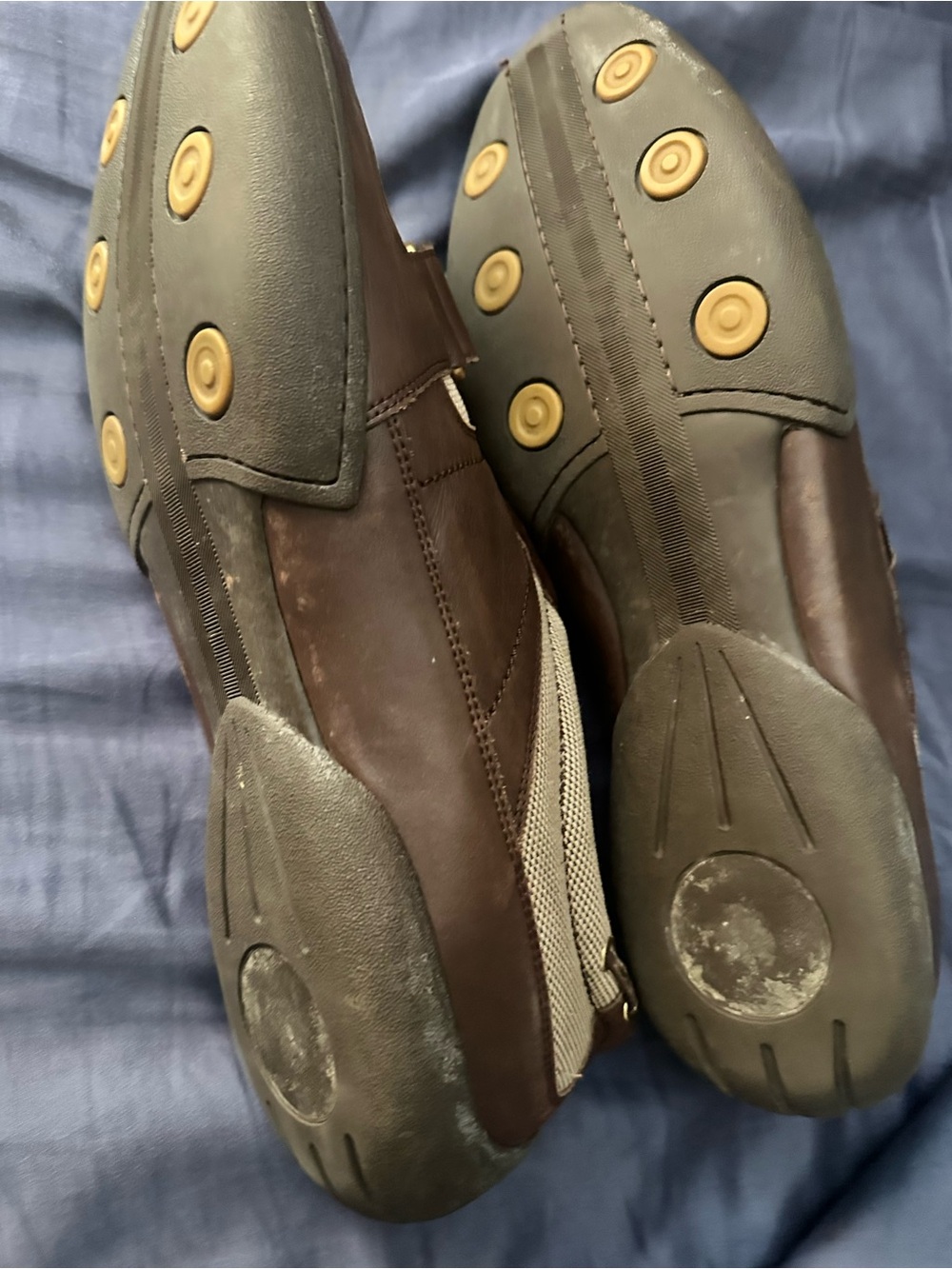 Bally Brown Leather & Beige Mesh Slip-On Loafers - Picture 9 of 9